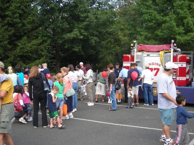 The crowds loved seeing their fire equipment!